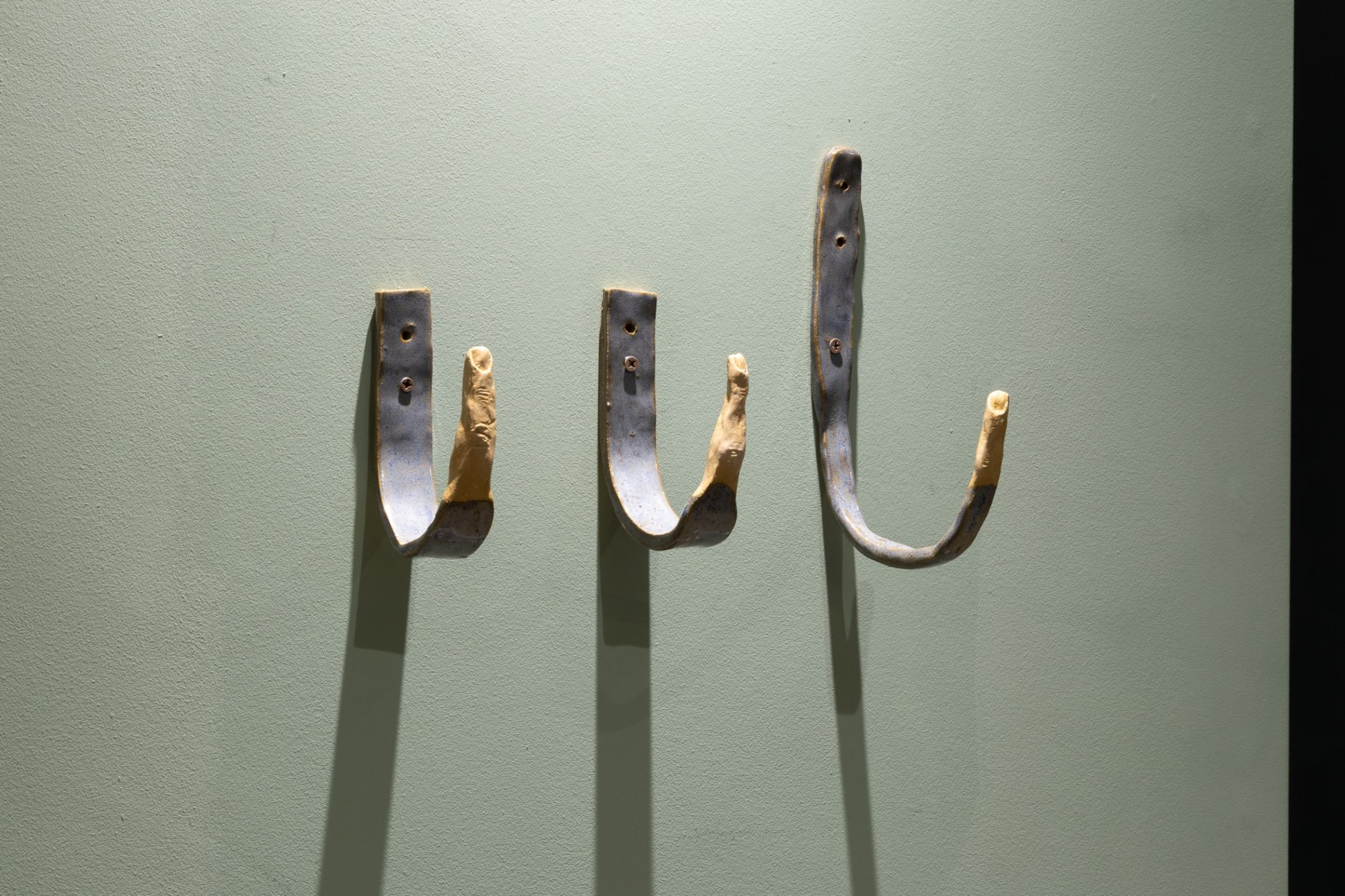 Finger Hooks, glazed stoneware